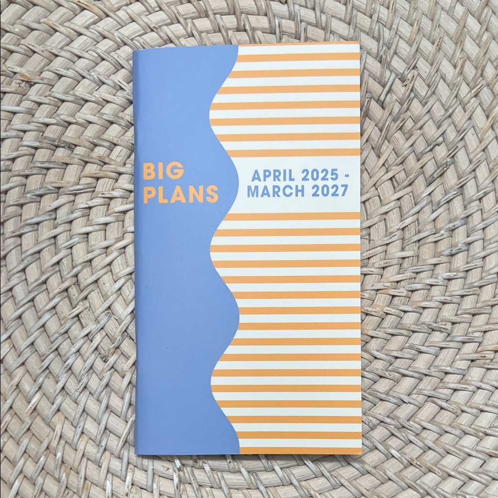 PEN + GEAR Blue and Orange Pocket Planner APRIL 2025 - MARCH 2027 NWT